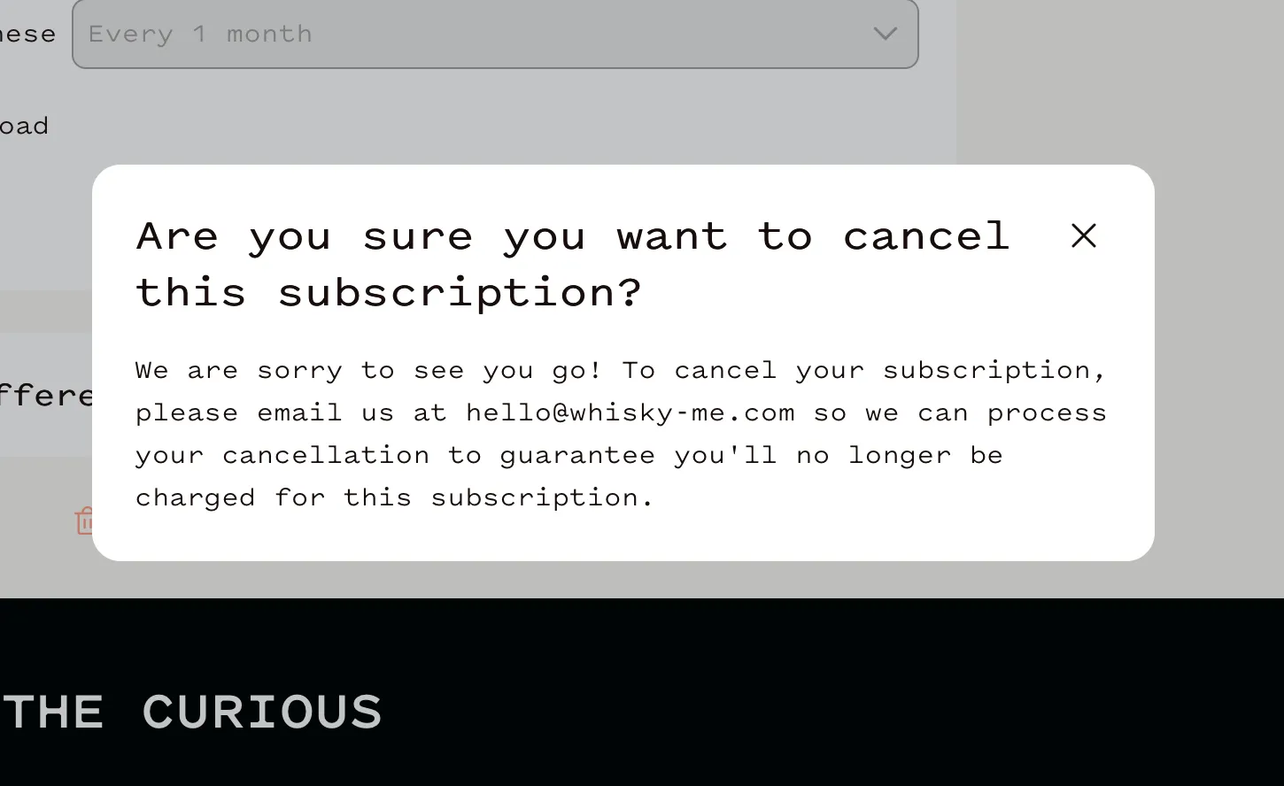 Whisky-me uses the hard to cancel pattern