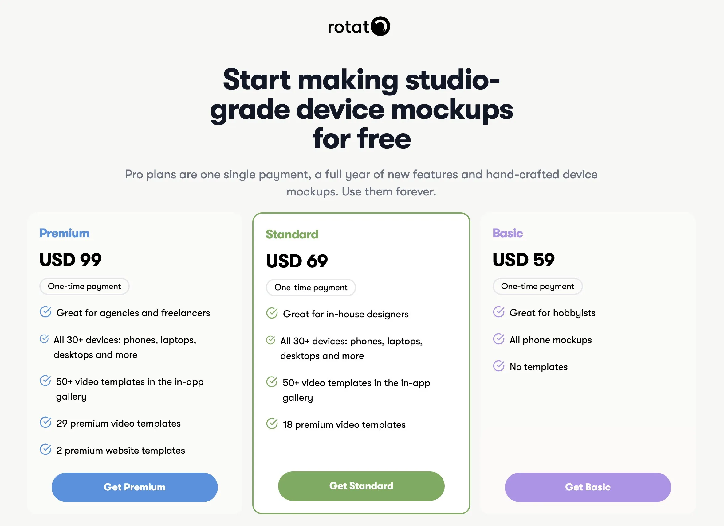 Rotato tricks users to purchase a plan by luring them with free plans