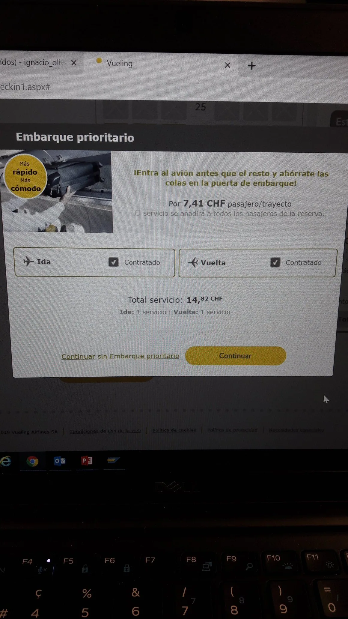 Vueling Airlines: sneaking services to customers as ‘Priority Boarding’.