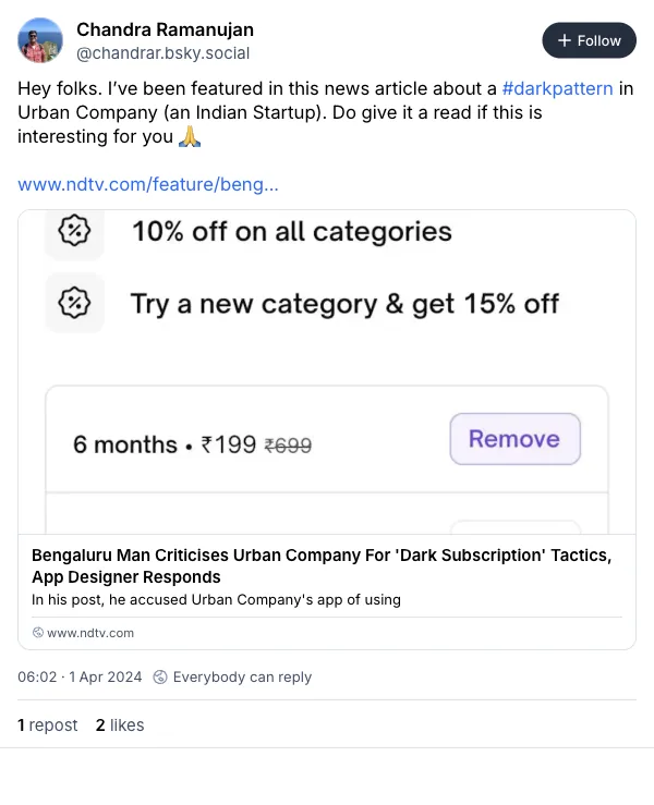 Urban Company Accused of Using Dark Pattern Design