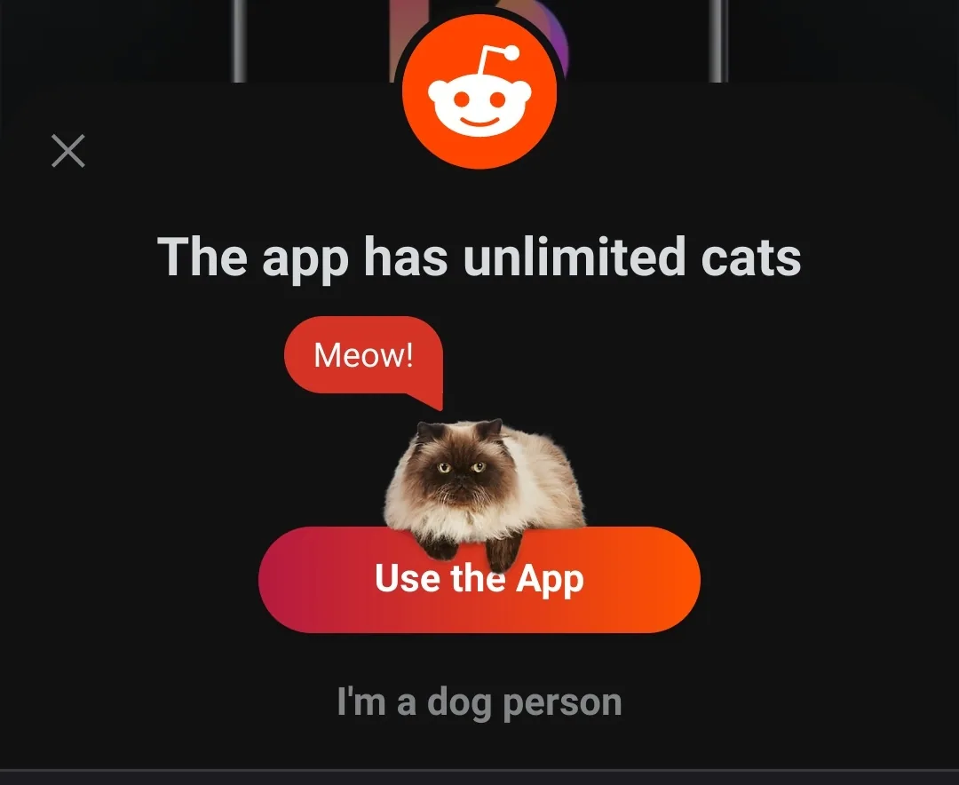 Reddit manipulates users into installing mobile app